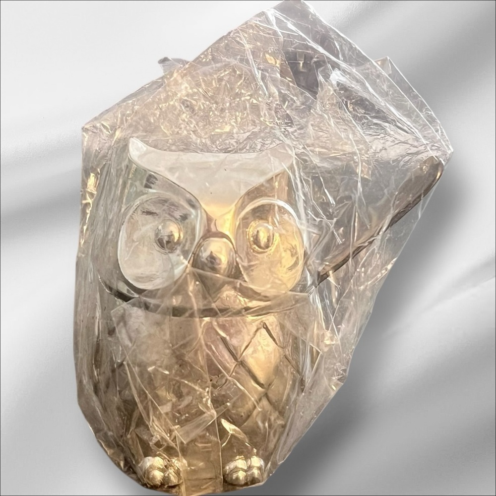 VTG William A Rogers Owl Saltcellar Silver Plate in Original Box w/Spoon 2” - Picture 3 of 16